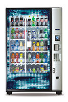 BevMax 4 wide glass-front drink vending machine